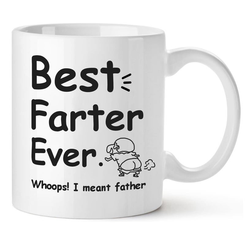 Yamgqus Gifts for Dad Funny Fathers Day Gift Coffee Mugs Awesome Daddy Gifts 11oz Novel Coffee Tea Mugs with Hilarious Pattern for Dad for Birthday Fathers DayWhite