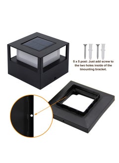 Maggift Maggift 2 Pack Solar Post Lights  20 Lumen Outdoor Warm White High Brightness Smd Led Lighting Solar Powered Cap Light  Fits 4X4  5X5 Or 6X6 Wooden Posts  Waterproof For Yard Fence Deck Or Patio  - Image 4