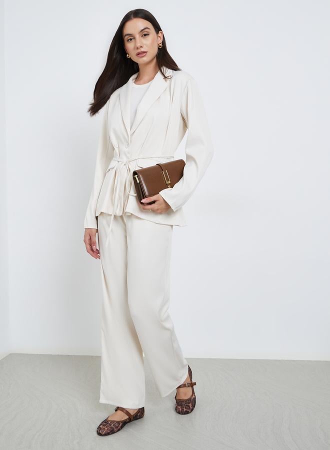 Styli Off White Casual Blazer and Trouser Co-ords - Image 1