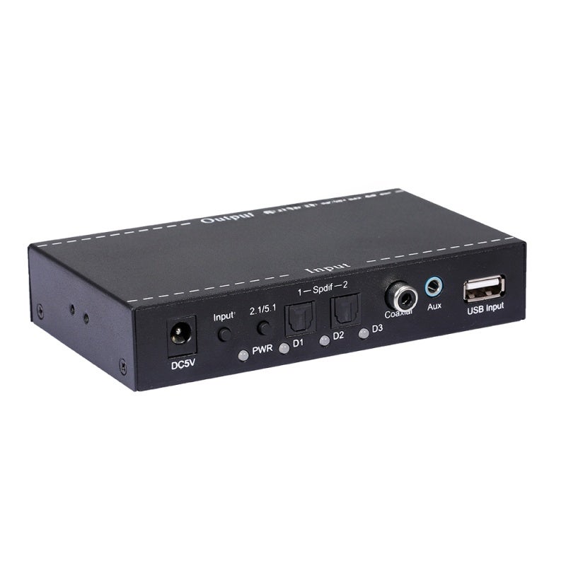 NK-A6L معدل صوت رقمي لمعدات الصوت 5.1 مع مخرج صوت 3.5 مم كبديل لدولبي ديجيتال AC-3 و DTS بغوطة بريطانية - Image 4