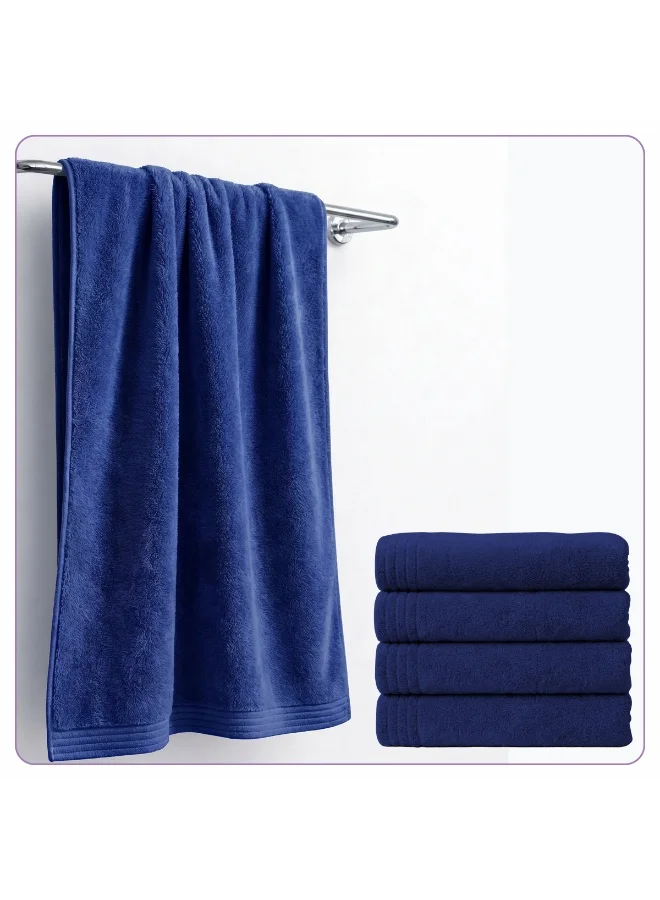 Bath Towel (4 Pack, 70 X 140 cm) - Microfiber 330 GSM - Super Soft, Highly Absorbent, Quick Drying Thick Bathroom Towels - Soft Hotel Quality for Bath and Spa