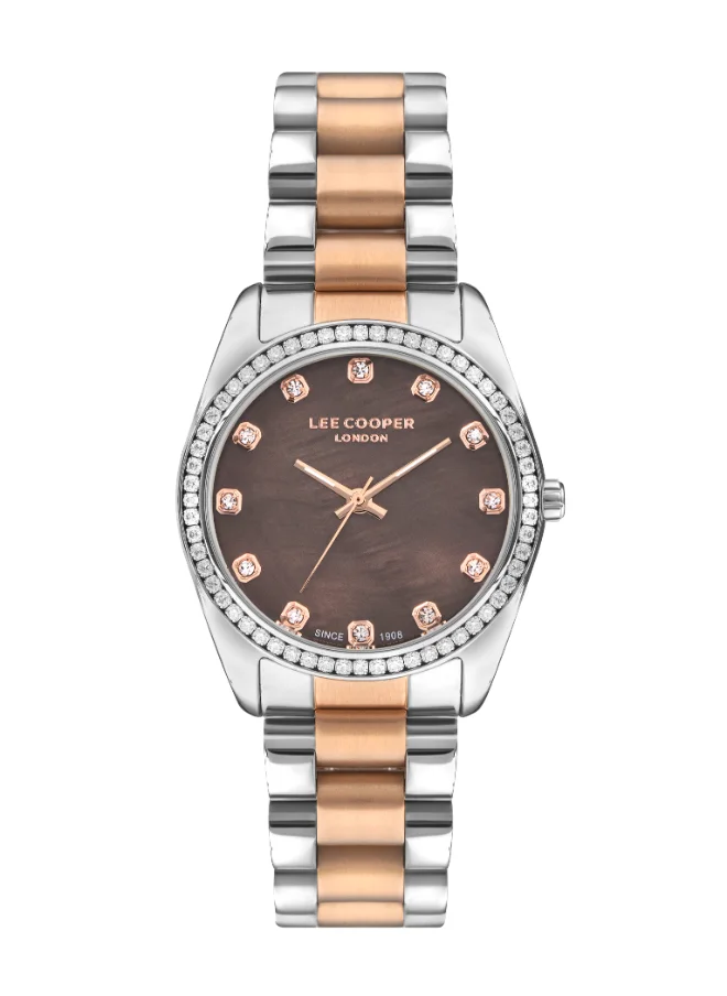 لي كوبر LEE COOPER Women's Analog Brown Dial Watch - LC07478.540