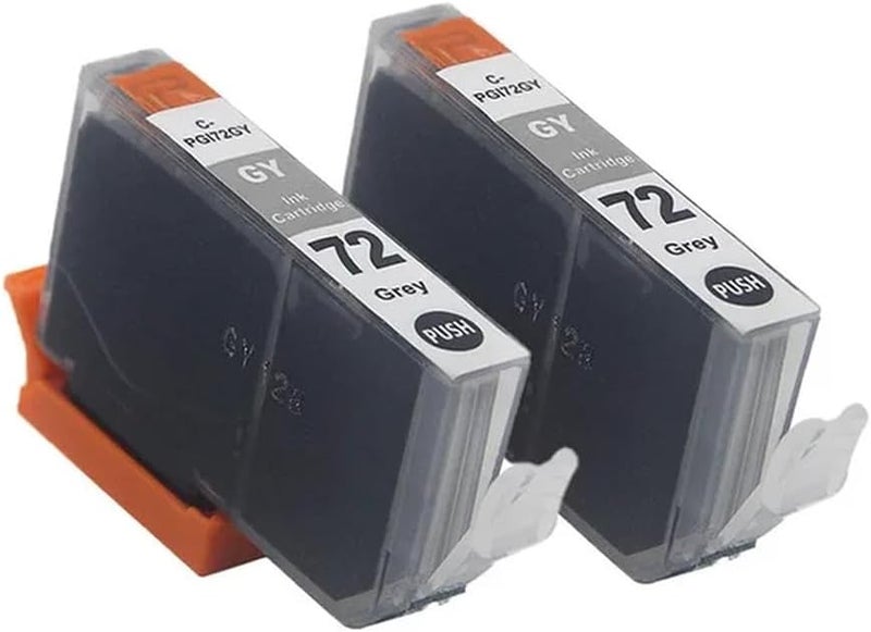 Compatible Ink Cartridge for Pro-10 Pro-10s Printer Works with 72 PGI 72 PGI-72 PGI72 Ink Cartridge(2PCS 72 GY)