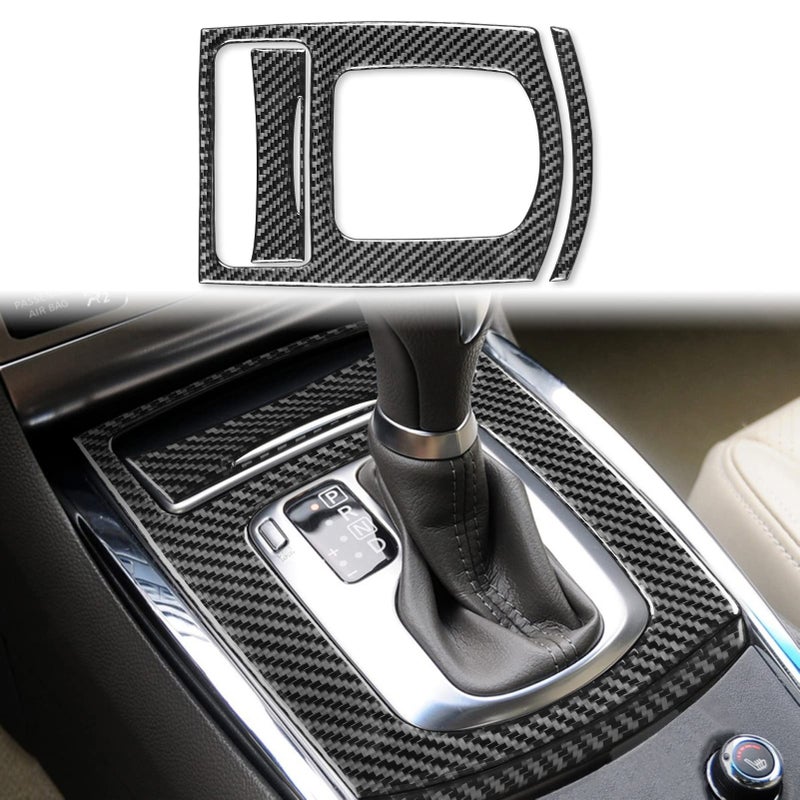 UOADA 3Pcs Center Console Gear Shift Panel Carbon Fiber Cover Sticker Kit for Infiniti G37 20082013 G35 200708 G25 2011 2012 Q60 2014 2015 Style A