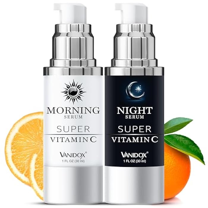 VANIDOX Super Vitamin C Serum for Women Over 70, All-In-One Formula, Made in USA, Hydrates, Firms, Lifts, and Targets Wrinkles, Age Spots, and Fine Lines, Vitamin C Serum (1fl oz x 2) - Image 1
