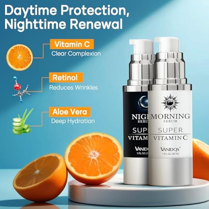 VANIDOX Super Vitamin C Serum for Women Over 70, All-In-One Formula, Made in USA, Hydrates, Firms, Lifts, and Targets Wrinkles, Age Spots, and Fine Lines, Vitamin C Serum (1fl oz x 2) - Image 3