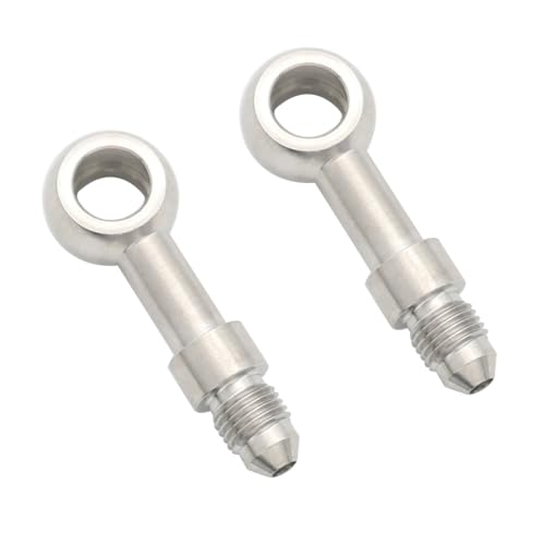 KRD PERFORMANCE Stainless Steel Straight 102mm M10 Banjo Eye Hole Diameter to 3AN Male Brake Clutch Fitting for AN3 PTFE Brake Hose Line 2 PCS - Image 3