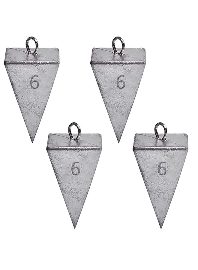 Generic 4 PCS Fishing Weights Sinkers, 6oz Split Shot Fishing Weights Fishing Tackle Tungsten Weights Split Pyramid, Saltwater for Saltwater Surf Fishing Gear Tackle - Image 1