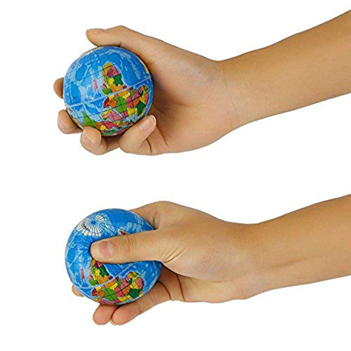 Sohapy 248 Mini Squeezable Globe Stress BallsTension Reliver BallsParty FavorSoft PU Globe BallEarth PatternParty6 PCS - Image 5