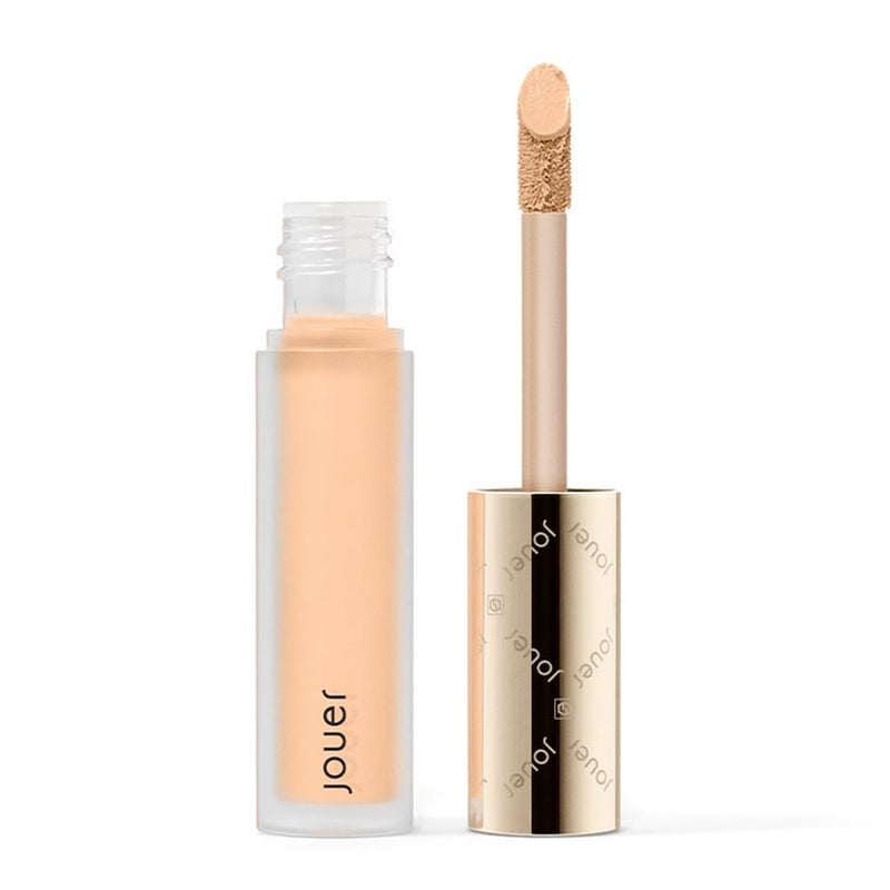 Jouer Essential High Coverage Liquid Concealer  Brightening Concealer  Color Corrector for Under Eye Dark Circles Spot Coverage and Eye Primer  Soft Matte Finish Macaron