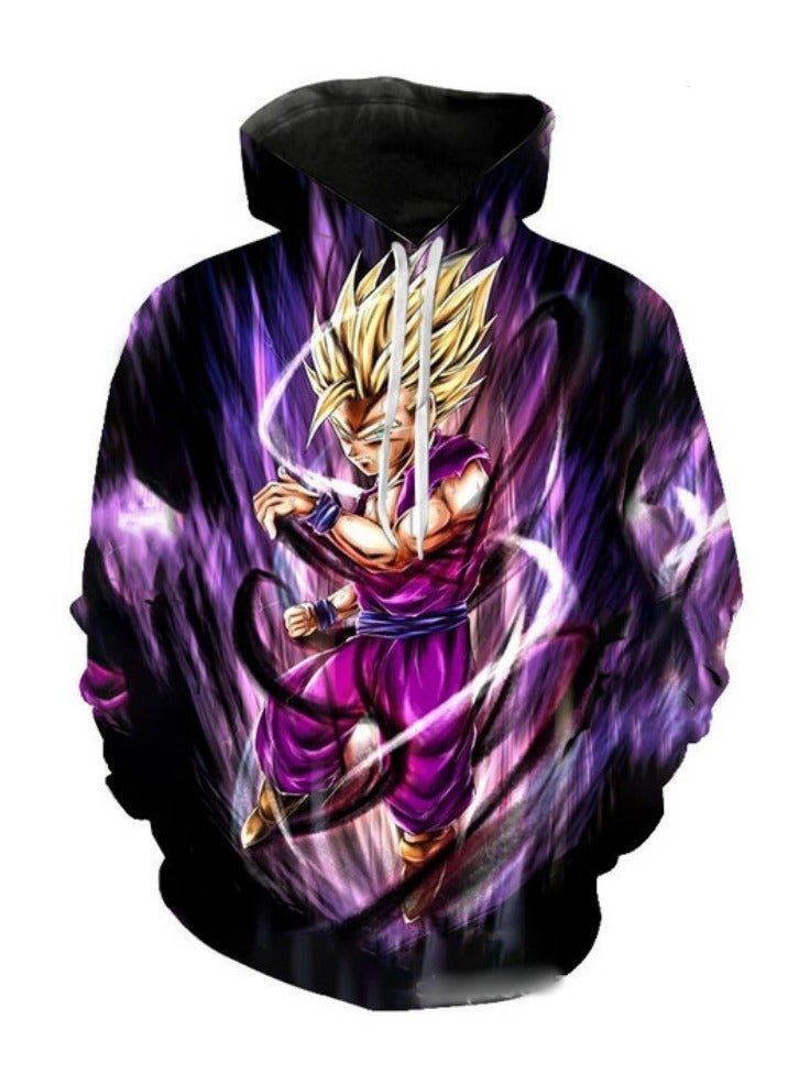 KUYING Dragon Ball Series Printed Adult And Children's Casual Hooded Sweatshirt  - Image 1