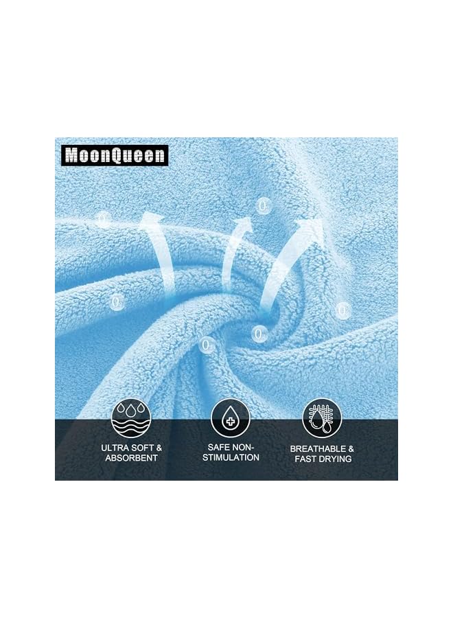 The Bros Ultra Soft Premium Washcloths Set - 12 x 12 inches - 24 Pack - Quick Drying - Highly Absorbent Coral Velvet Bathroom (Aquamarine, 12 x 12 Inch) - Image 2