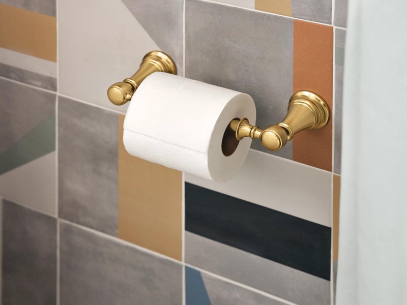 موين Moen Weymouth مصممة محور الذهب مزدوج ما بعد المرحاض حامل YB8408BG  - Image 2