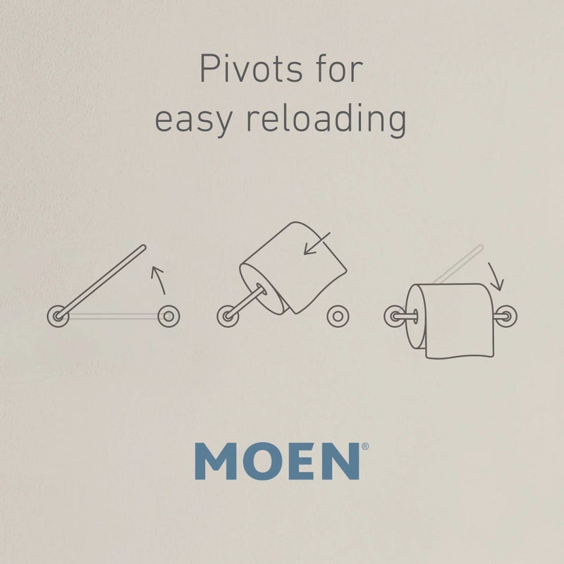 موين Moen Weymouth مصممة محور الذهب مزدوج ما بعد المرحاض حامل YB8408BG  - Image 3