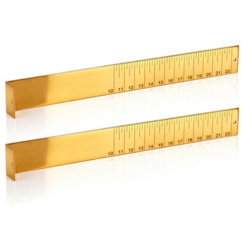 22 Inch Aluminum Fish Measuring Board Ruler Yellow Durable Anti Corrosion Fishing Equipment for Lakes Rivers Ponds Nearshore Saltwater - Image 1