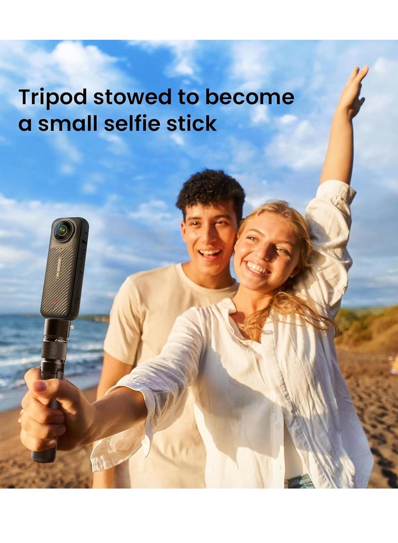 توب كور حامل ثلاثي القوائم متعدد الزوايا Bullet Time لكاميرا Insta360 - مجموعة ألومنيوم محمولة متوافقة مع X4/X3/ONE RS/GO 2/ONE R  - Image 4