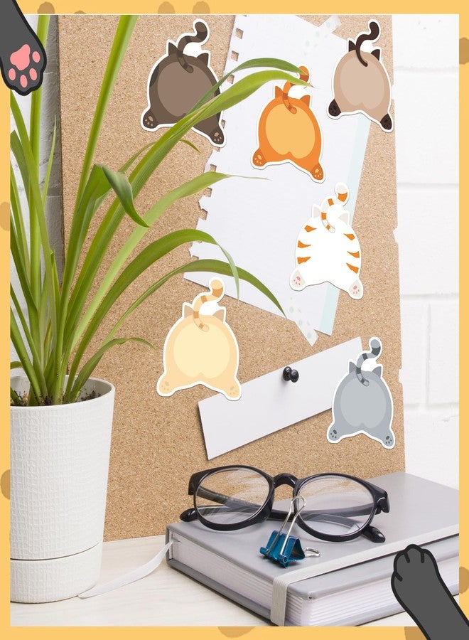 Yinder 24 Pads Cute Sticky Notes Kawaii Fun Animal Sticky Notes Pads Bulk Cartoon Memo Self Adhesive for Veterinary Gift Office School Tab Party Supplies(Fresh Cat) - Image 5