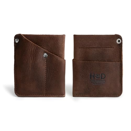 Hide & Drink, Front Pocket Wallet Handmade from Full Grain Leather - Multi-Tool Pouch, Card Holder, Money Organizer, Travel Accessories (Bourbon Brown) - Image 2