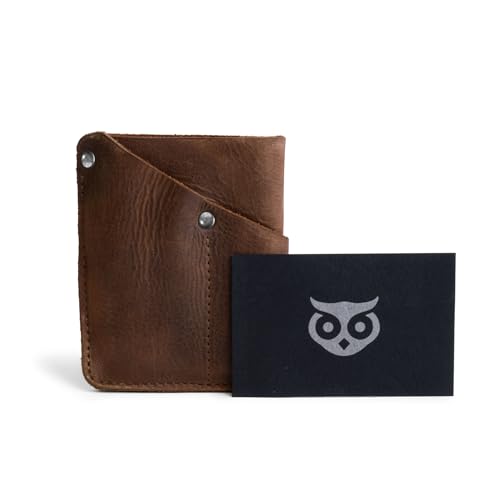 Hide & Drink, Front Pocket Wallet Handmade from Full Grain Leather - Multi-Tool Pouch, Card Holder, Money Organizer, Travel Accessories (Bourbon Brown) - Image 5