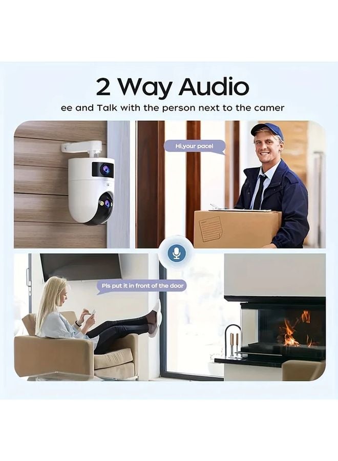 W8 64G Card Security Camera 5G Wifi Dual Lens Auto Rotating Gimbal Night Vision Motion Detection - Image 5