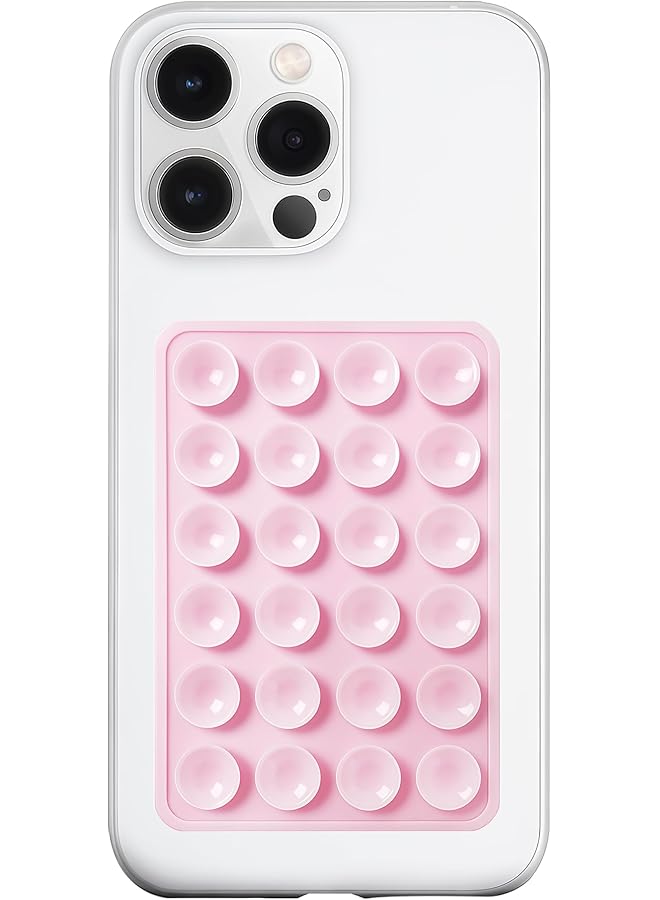 Green Tiger Silicone Suction Phone Case Mount, Silicon Adhesive Phone Accessory for Smartphones, Hands-Free Mirror Shower Phone Holder for Selfies, Tiktok Videos (Light Pink) - Image 1
