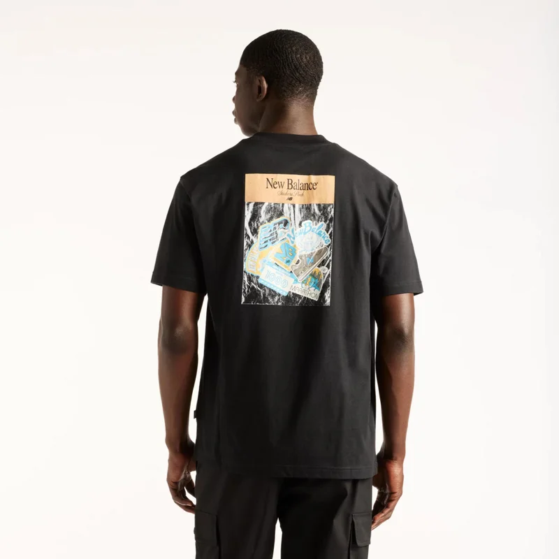 New Balance Black Men's Sticker Pack Bundle T-Shirt for Men | Best Price UAE