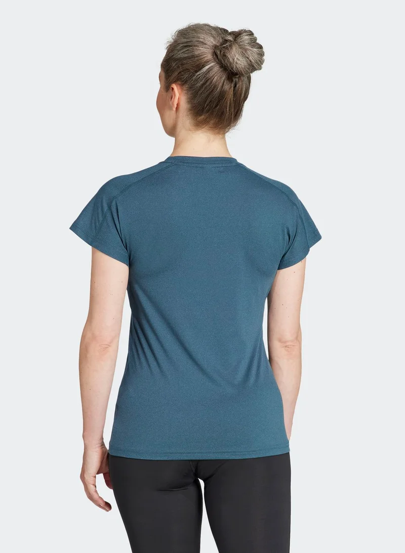 Adidas Aeroready Train Essentials Minimal Branding V-Neck T-Shirt