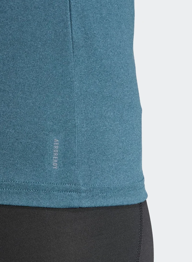 Adidas Aeroready Train Essentials Minimal Branding V-Neck T-Shirt