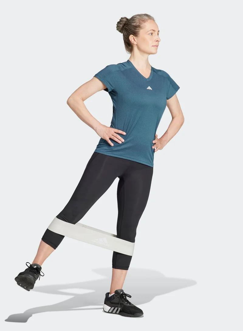 Adidas Aeroready Train Essentials Minimal Branding V-Neck T-Shirt