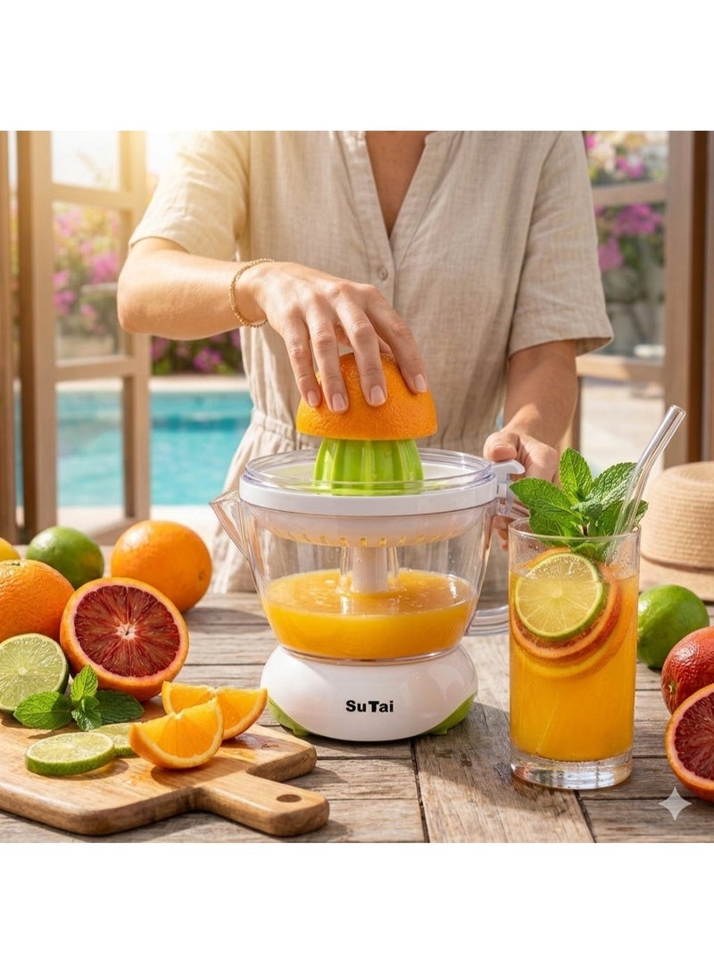 Su Tai SuTai 45W Electric Citrus Juicer with Dual Cones & Bi-Directional Twist (0.7L, White/Green) – Quick & Healthy Squeezer for Oranges, Lemons & Limes - Image 1