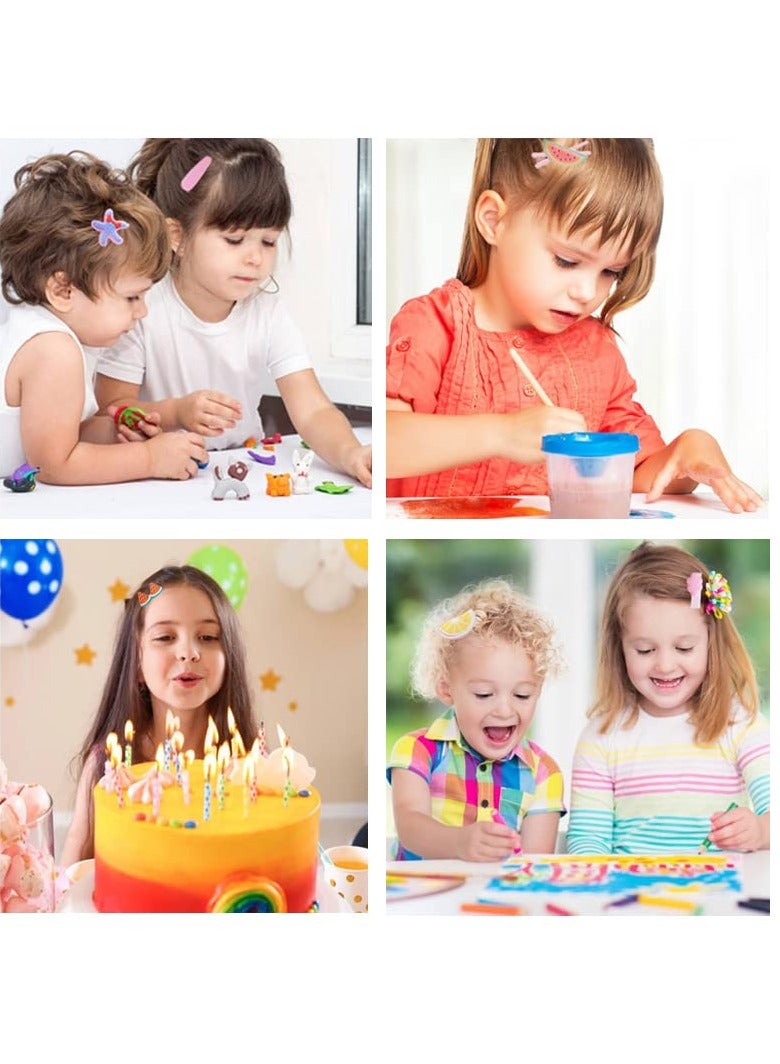 Ivy 28 PCS Cute Hair Clips Fashion Girls Hair Accessories Flower Fruit Colorful Rainbow Candy Dessert Lovely Animal Barrettes Set Non-slip Metal Snap Pins for Girls Kids Teens Toddlers (Style B) - Image 2