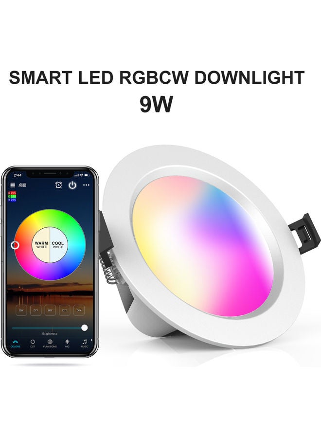 NIBEMINENT 9W Smart LEDs Recessed Ceiling Panel Light Multicolour - Image 5