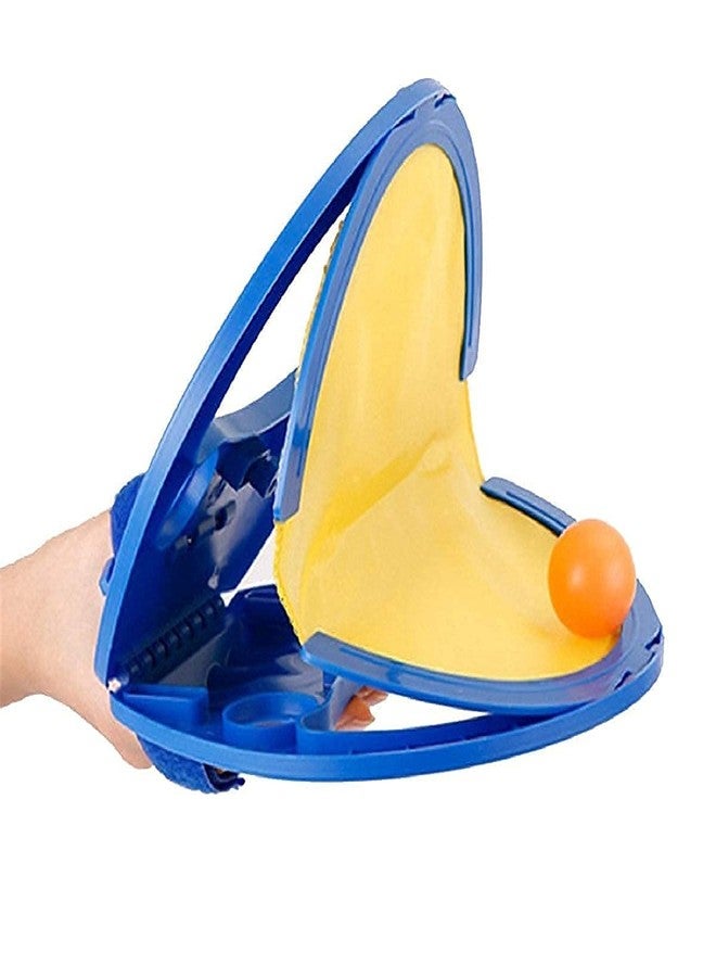 ANAB GI Catch and Throw Ball Game Set, Outdoor Indoor Toy with Catcher and Balls (Blue and Yellow) - Image 1