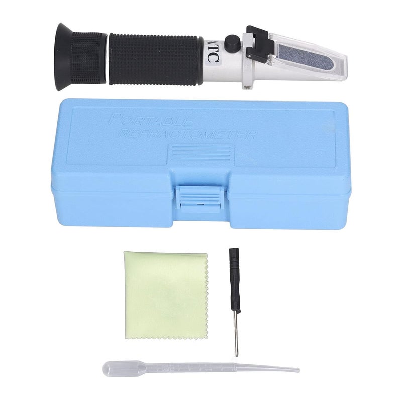 0 32% Meter Refractometer, ATC Sugar Refractometer Tester, Portable Handheld Meter with Storage, Pipette and Cloth, for Measuring - Image 1