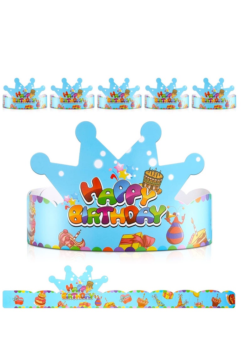 واي آند دي 50 Pcs Birthday Crowns for Kids, Paper Party Hats, Happy Boys Girls, Family Classroom School Decor Supplies - Image 1
