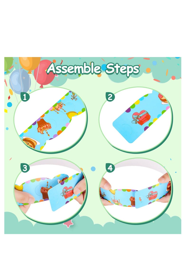 واي آند دي 50 Pcs Birthday Crowns for Kids, Paper Party Hats, Happy Boys Girls, Family Classroom School Decor Supplies - Image 4