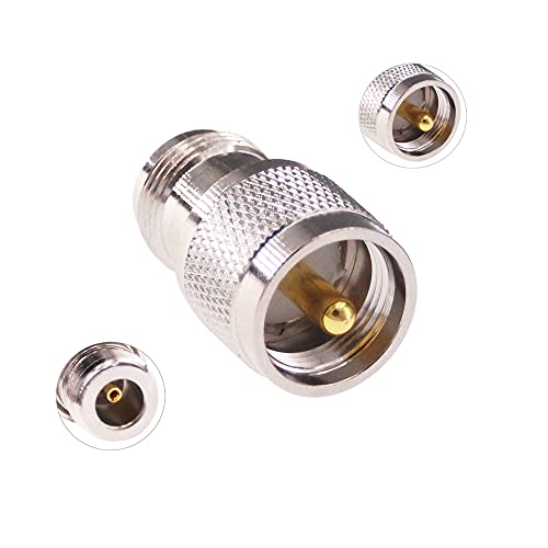RFaha 2pcs UHF Male PL259 to N Type Female RF Coax Adapter UHF to N Coaxial Connector(F39-2) - Image 5
