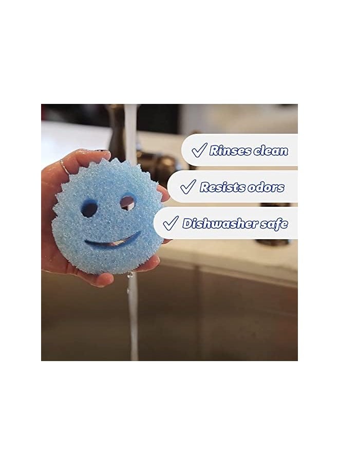 Scrub Daddy مجموعة إسفنجات دادي - ألوان - إسفنجات خالية من الخدوش للأطباق والمنزل، مقاومة للرائحة، ناعمة في الماء الدافئ، ثابتة في الماء البارد، تنظيف عميق، آمنة للغسل في غسالة الأطباق، متعددة الاستخدامات، عملية، مريحة، 3 قطع  - Image 4