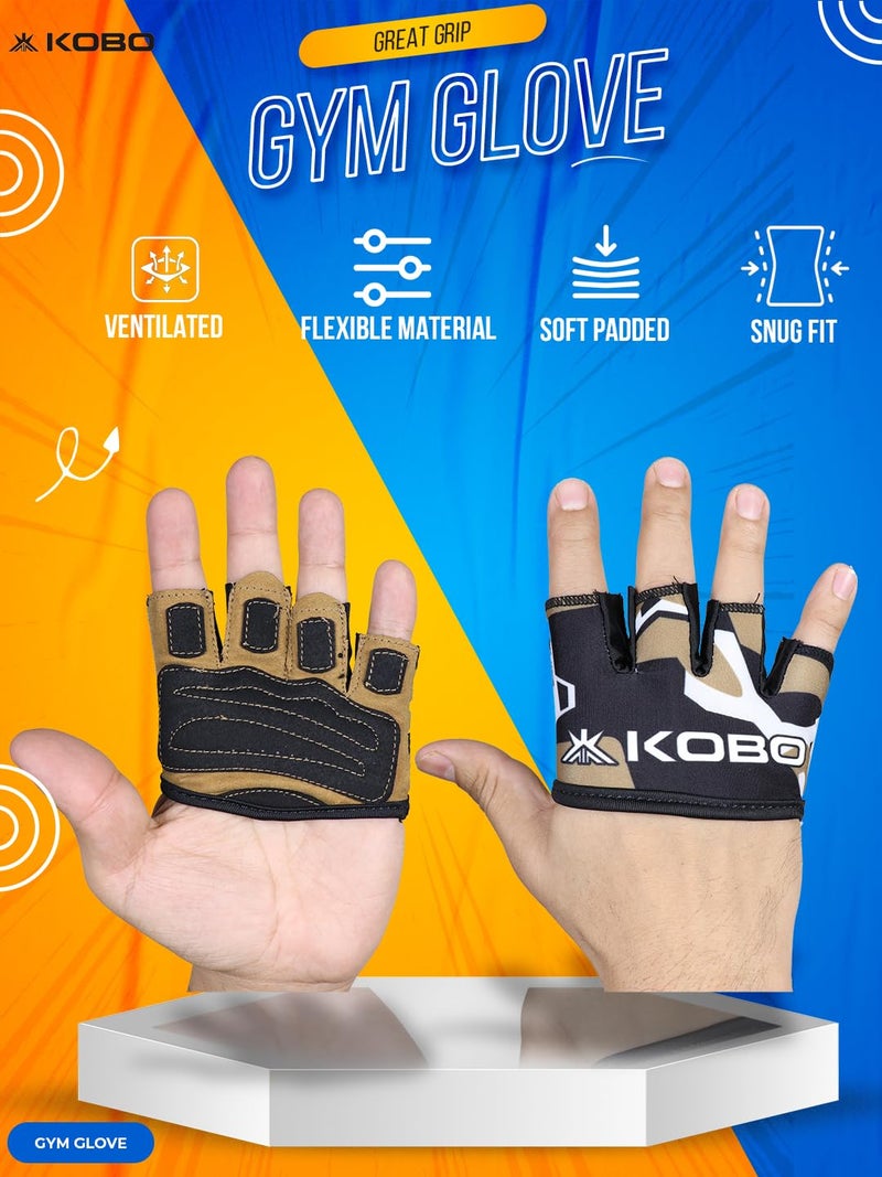 Kobo WTG-65 Weight Lifting Gym Gloves Hand Protector for Fitness Training - Image 2