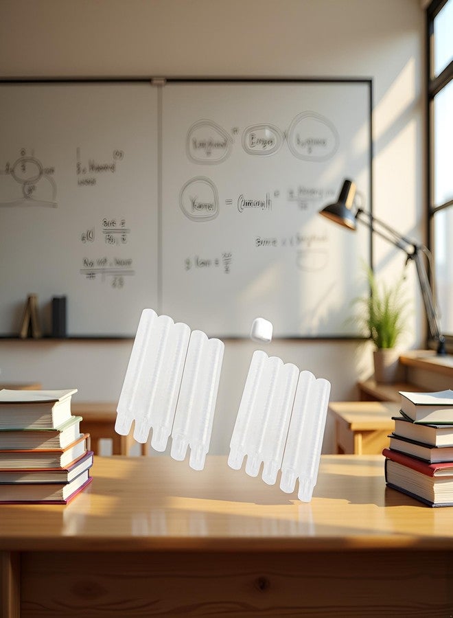 Zhuluck 10Pcs Clear Plastic Chalk Holders Chalk Stick Holder Adjustable Cover Drawing Board Clips for Office, Writing and Correction Supplies - Image 2