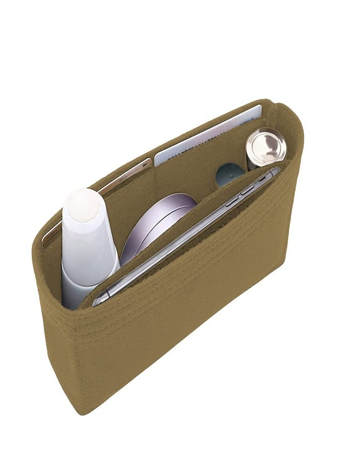GREENSHEEP Women Felt Fabric Purse Organizer Inserts for Ladies Shoulder Handbag, Tote, Hobo Bag Purse Divider, Multiple Storage Compartment (Beige) (7.5x1.8x4) (Size - Miniature) - Image 2