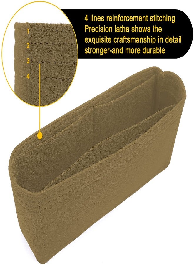 GREENSHEEP Women Felt Fabric Purse Organizer Inserts for Ladies Shoulder Handbag, Tote, Hobo Bag Purse Divider, Multiple Storage Compartment (Beige) (7.5x1.8x4) (Size - Miniature) - Image 3