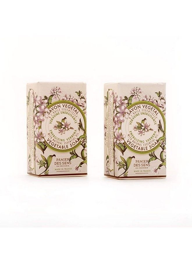 PANIER DES SENS Verbena Bar Soap With Sweet Almond Oil 97% Natural & Made In France 2 Bars 5.3Oz/150G Each  - Image 2