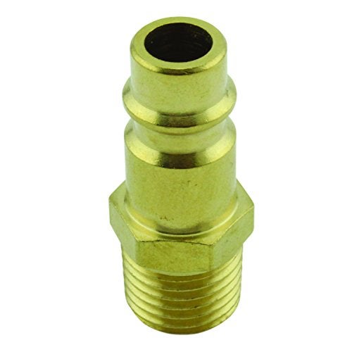 Milton Industries 760 1/4" MNPT HIGHFLOWPRO™ V-Style/European Interchange Brass Air Plug Fitting (High Volume Low Pressure Application) -Box of 10 - Image 3