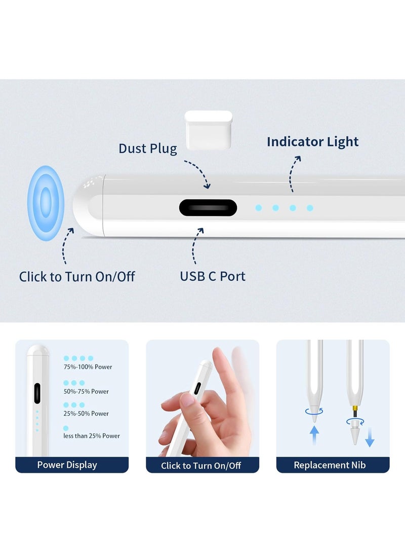 ZAVVY Universal Stylus Pen  for Samsung Galaxy Tablets,Active Pen Compatible with Galaxy Tab S9/S6/A9 Series,Magnetic Tablet Pen, School Supplies (NOT for iPad/iPhone) - Image 4