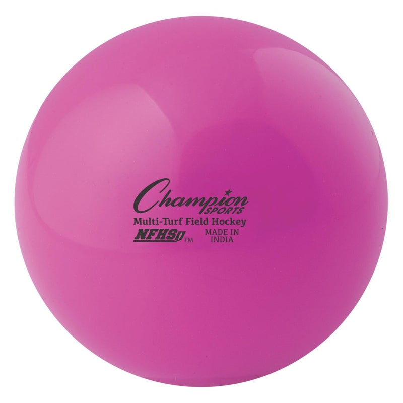 Champion Sports Field Hockey Balls Regulation Size 12Pack 275 Each NFHSApproved Sports Hockey Ball Set for Fields Grass Turf Durable Bouncy Lightweight Bright Colored Pink