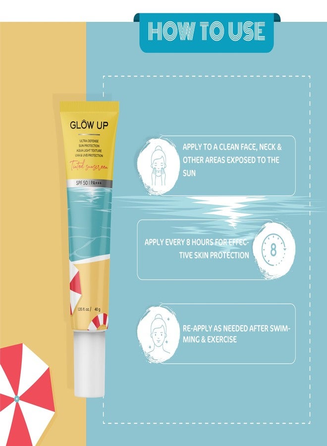 جلو اب واقي شمس ملون بعامل حماية 50 | حماية من الأشعة فوق البنفسجية بنوعيها UVA وUVB | خفيف الوزن | لبشرة موحدة اللون ومشرقة | مناسب لجميع أنواع البشرة | مع عامل حماية 50 وPA+++ | 40 غرام - Image 4