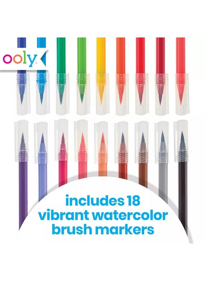 Ooly Chroma Blends Watercolor Brush Markers Set Of 18 - Image 2