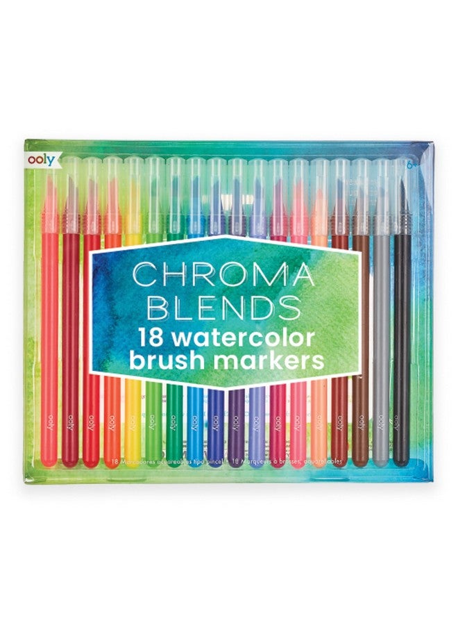 Ooly Chroma Blends Watercolor Brush Markers Set Of 18 - Image 1