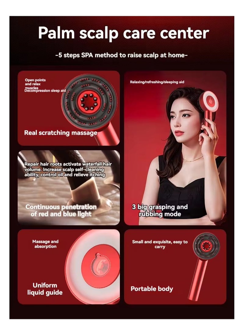 Generic Hair Comb Massage Red And Blue Light Medicated Massage Comb Hair Skin Medicated Anti-Hair Loss  - Image 5